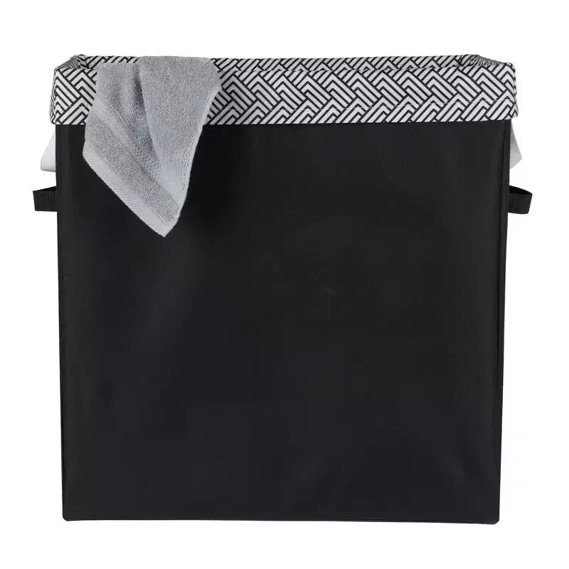 Cesto portabiancheria sottile Neatfreak con borsa rimovibile: Cesto portabiancheria nero stretto, capacità 70 litri, nessun montaggio richiesto