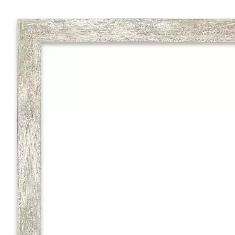 Specchio da parete con cornice stretta in metallo craquelé, 30" x 24", argento - Amanti Art: Bordi smussati, cornice in polistirolo, nessun montaggio