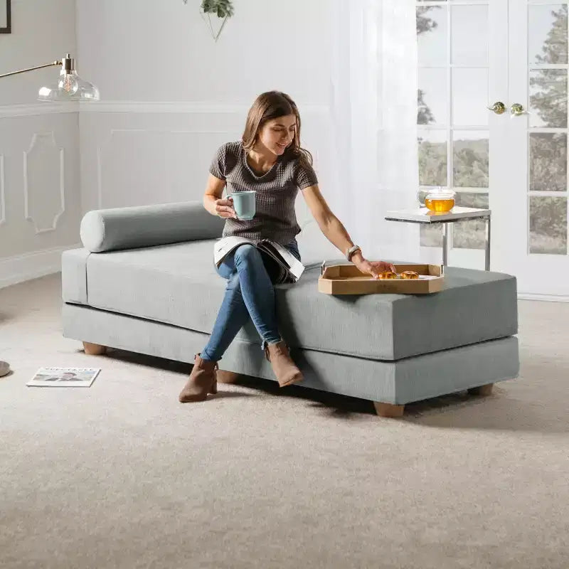 Divano Letto Matrimoniale Pieghevole con Materasso in Microvelluto e Schiuma CertiPUR-US