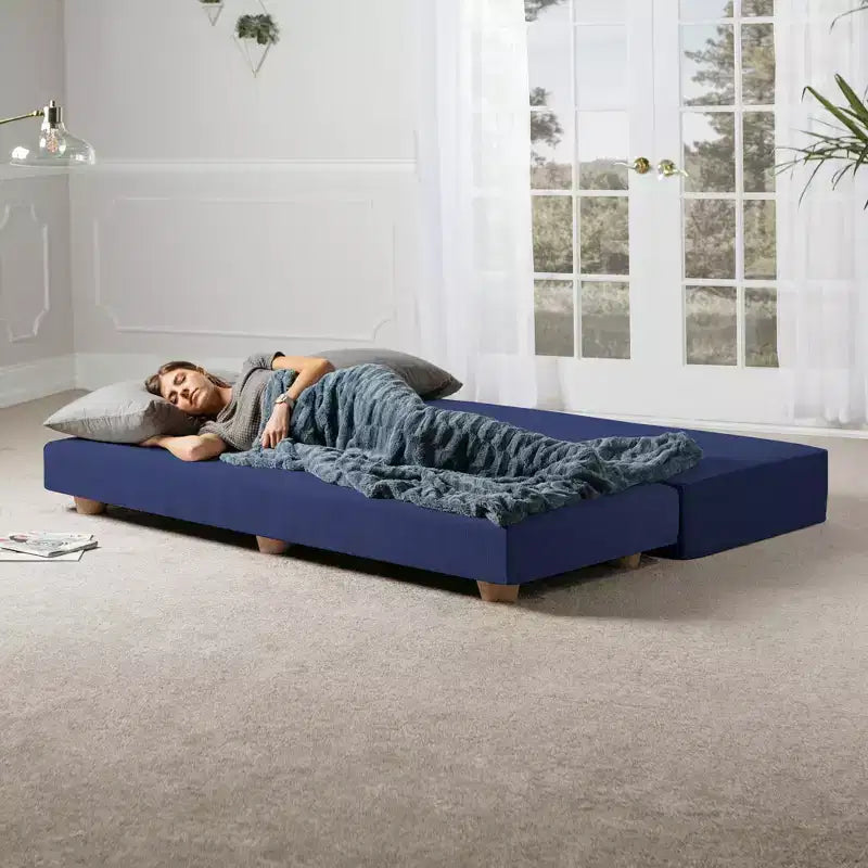 Divano Letto Matrimoniale Pieghevole con Materasso in Microvelluto e Schiuma CertiPUR-US