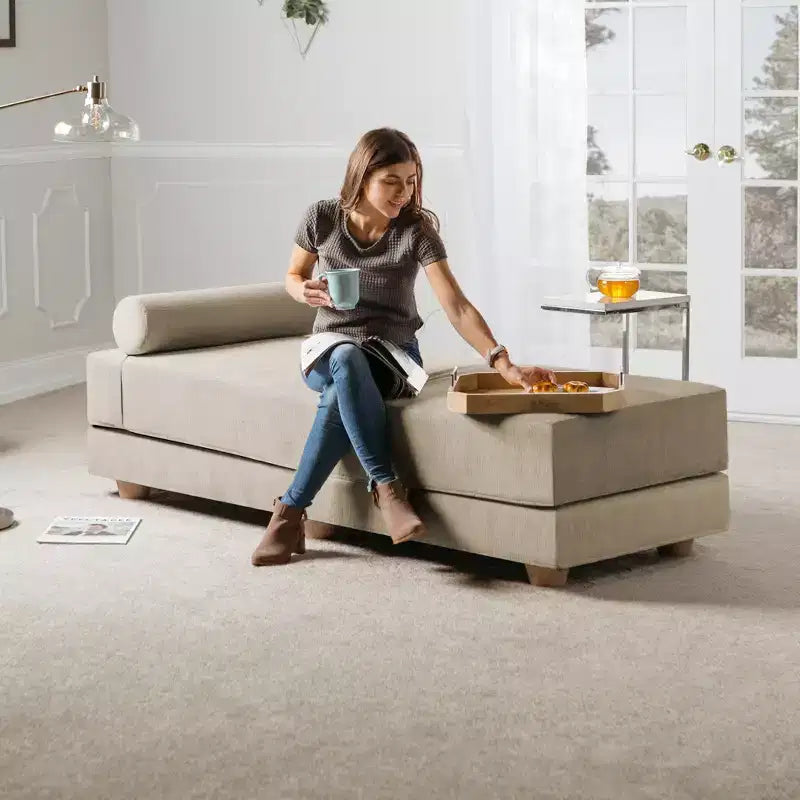 Divano Letto Matrimoniale Pieghevole con Materasso in Microvelluto e Schiuma CertiPUR-US