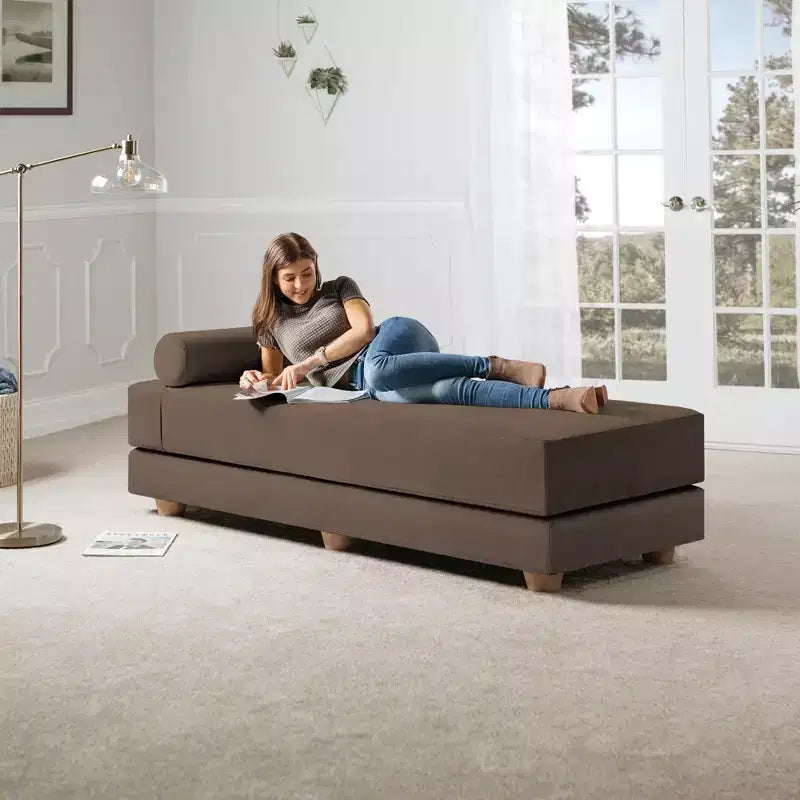 Divano Letto Matrimoniale Pieghevole con Materasso in Microvelluto e Schiuma CertiPUR-US
