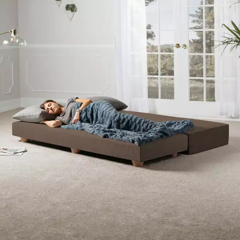Divano Letto Matrimoniale Pieghevole con Materasso in Microvelluto e Schiuma CertiPUR-US