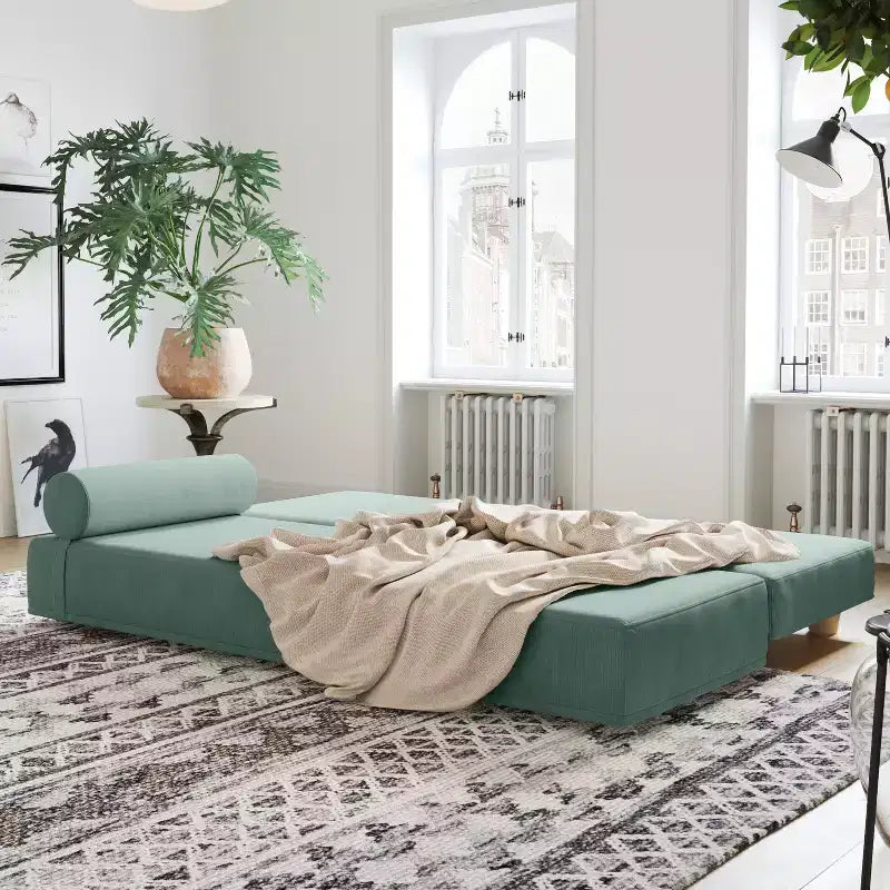 Divano Letto Matrimoniale Pieghevole con Materasso in Microvelluto e Schiuma CertiPUR-US