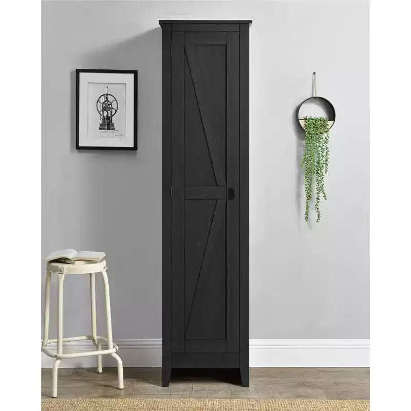 Mobiletto dispensa stile rustico da 18" con 4 ripiani – Stile "Barn", 71,9" H