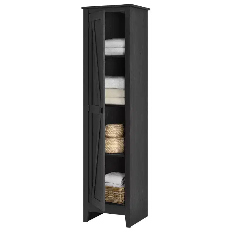 Mobiletto dispensa stile rustico da 18" con 4 ripiani – Stile "Barn", 71,9" H