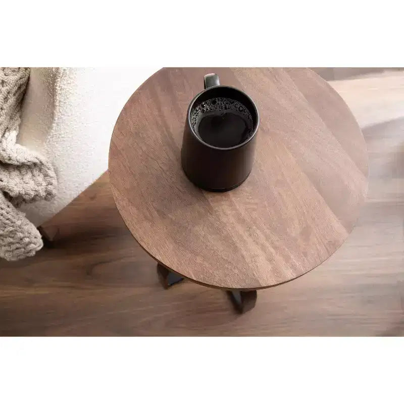 Tavolino rotondo Ullot – Tavolino d'appoggio moderno per soggiorno o camera da letto