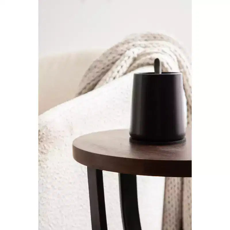 Tavolino rotondo Ullot – Tavolino d'appoggio moderno per soggiorno o camera da letto