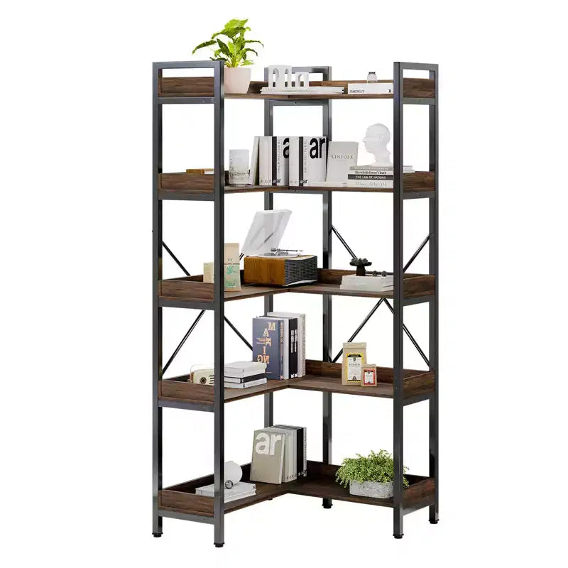 Hyleory Scaffale a 5 Ripiani a Forma di L