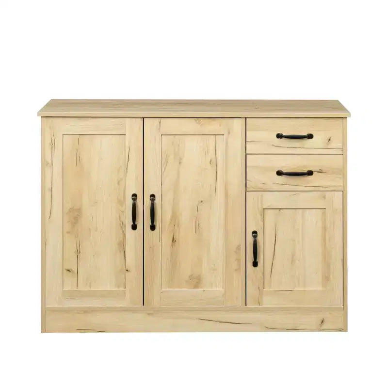 CLIHOME Credenza Moderna in Legno a 3 Ante, Mobile Contenitore da Ingresso, Consolle per Sala da Pranzo