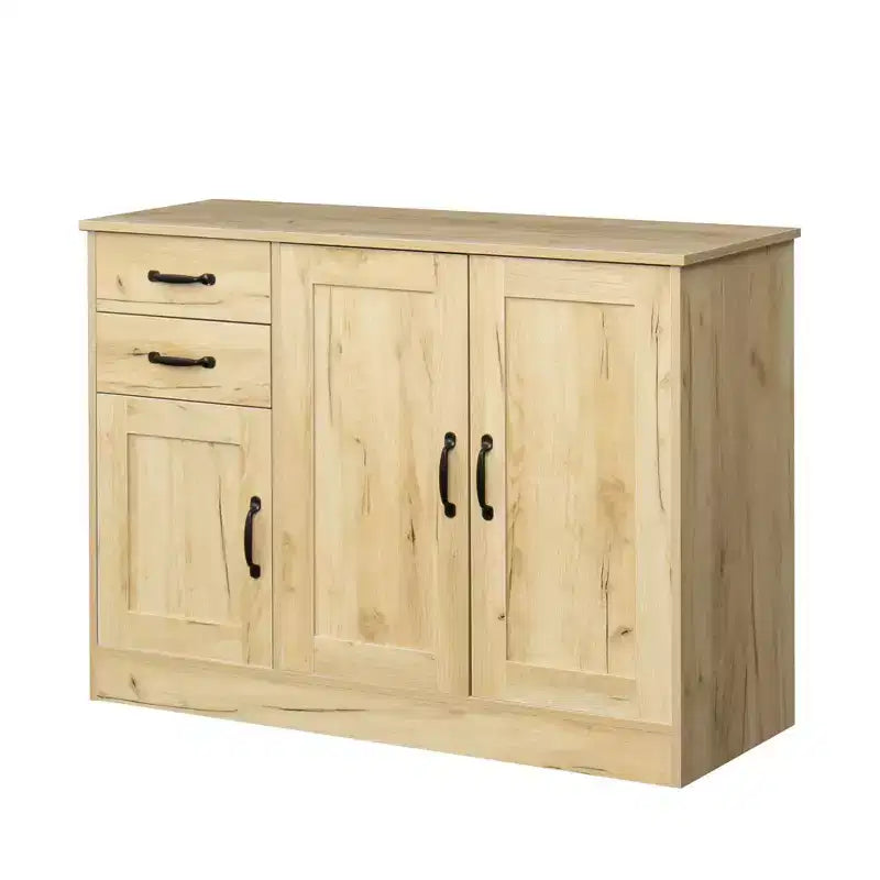 CLIHOME Credenza Moderna in Legno a 3 Ante, Mobile Contenitore da Ingresso, Consolle per Sala da Pranzo