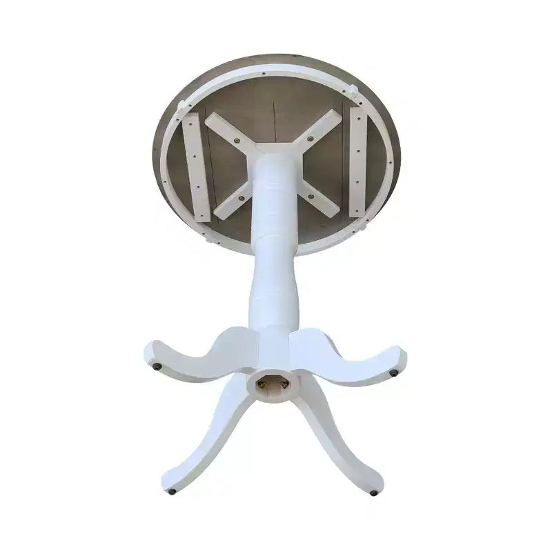 Tavolo piedistallo rotondo Ronin altezza bar 104 cm – Bianco/Grigio Heather, moderno di metà secolo, 2 posti
