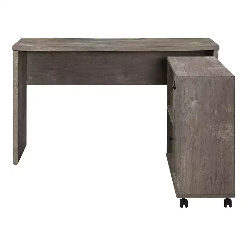 Scrivania da ufficio Waverly Workstation in ontano scozzese – Mid-Century Modern con contenitore, superficie in MDF