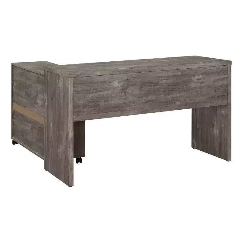 Scrivania da ufficio Waverly Workstation in ontano scozzese – Mid-Century Modern con contenitore, superficie in MDF