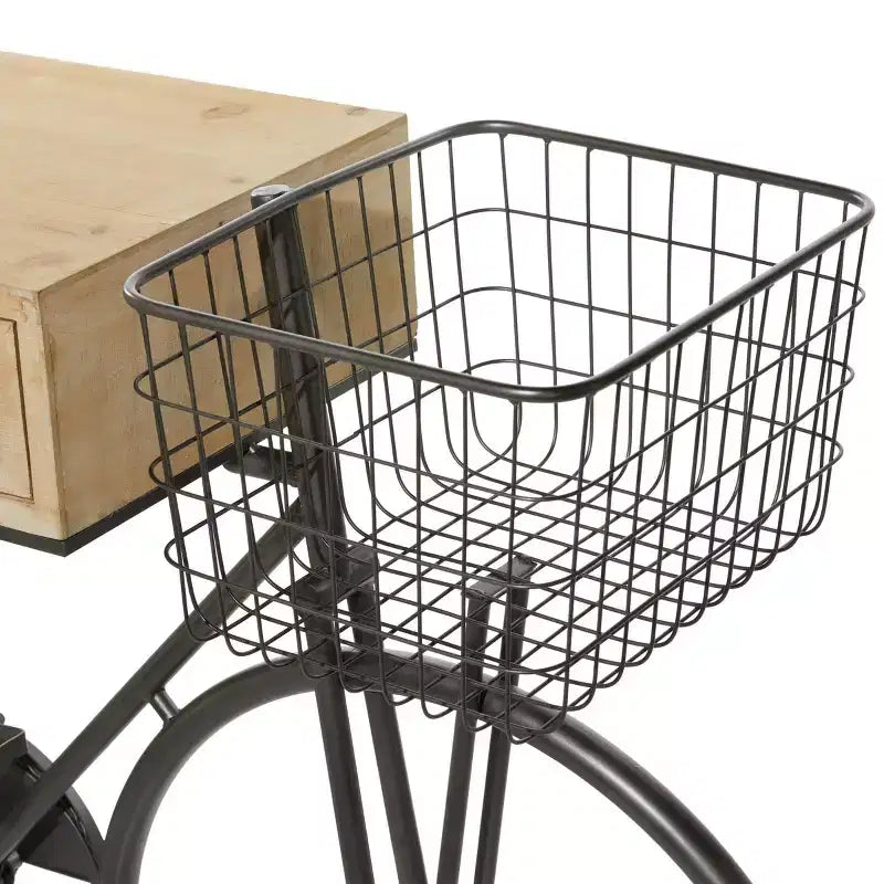 Tavolo Consolle in Metallo Stile Rustico Rosso – Struttura in Ferro, Piano in MDF, Nessun Montaggio Richiesto