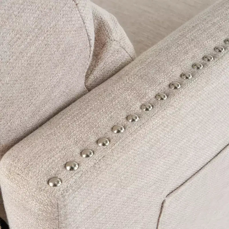 Poltrona reclinabile a spinta contemporanea – Imbottita, capacità 113 kg, struttura in legno