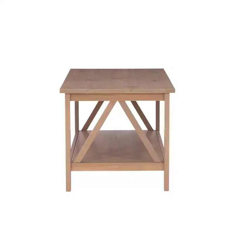 Tavolino Rettangolare 44" Driftwood – Legno Composito, Ripiano Inferiore, Capacità 45 kg