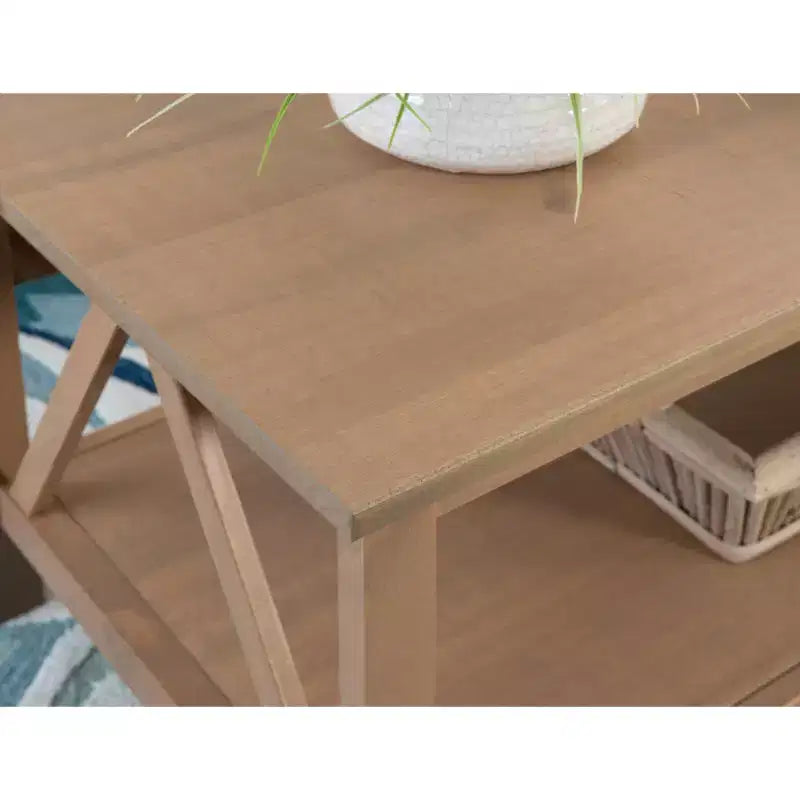Tavolino Rettangolare 44" Driftwood – Legno Composito, Ripiano Inferiore, Capacità 45 kg