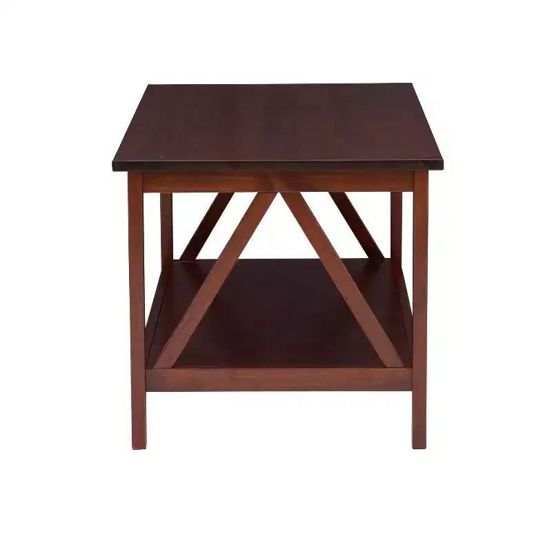 Tavolino Rettangolare 44" Driftwood – Legno Composito, Ripiano Inferiore, Capacità 45 kg