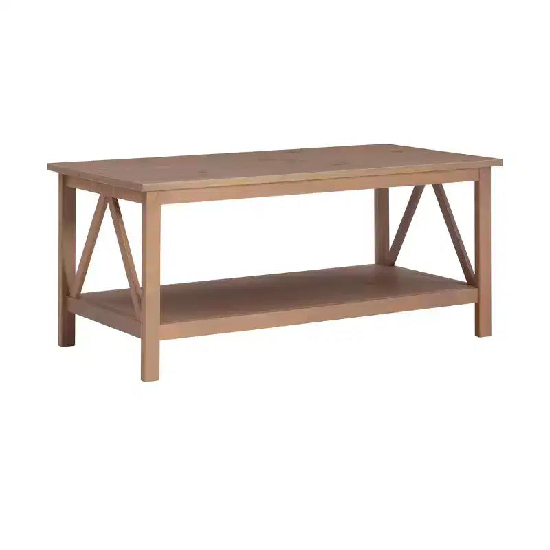 Tavolino Rettangolare 44" Driftwood – Legno Composito, Ripiano Inferiore, Capacità 45 kg
