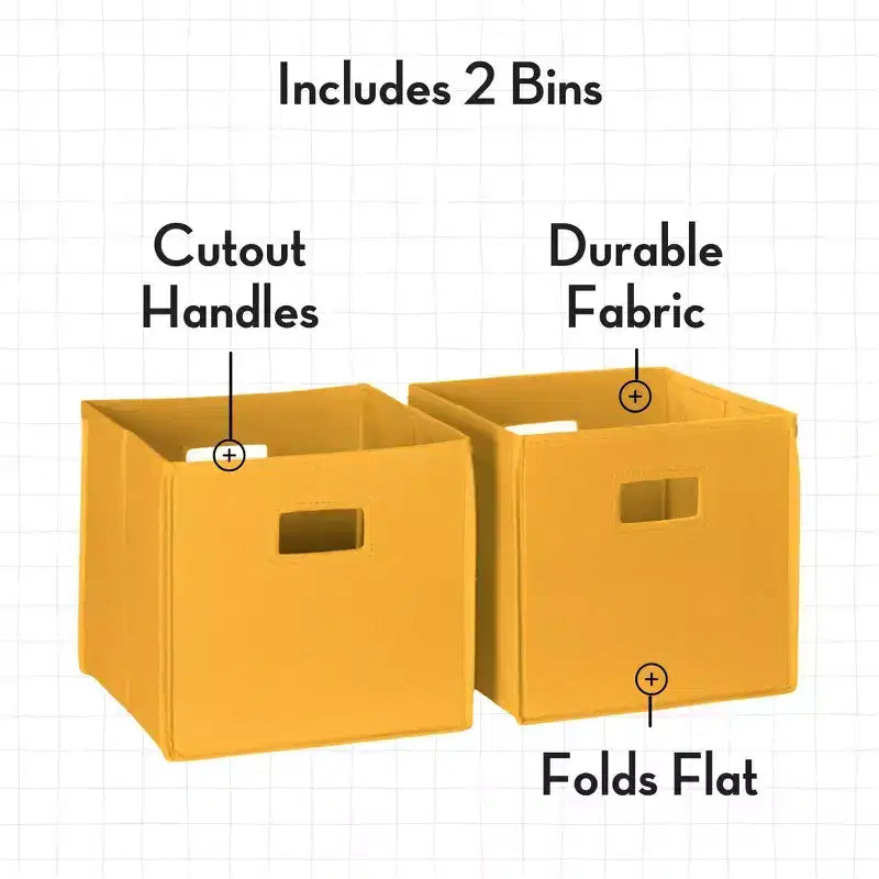 Torre Organizer per Libri e Giocattoli per Bambini – 3 Scomparti, 6 Scaffali per Libri, Bianca con 2 Contenitori in Tessuto