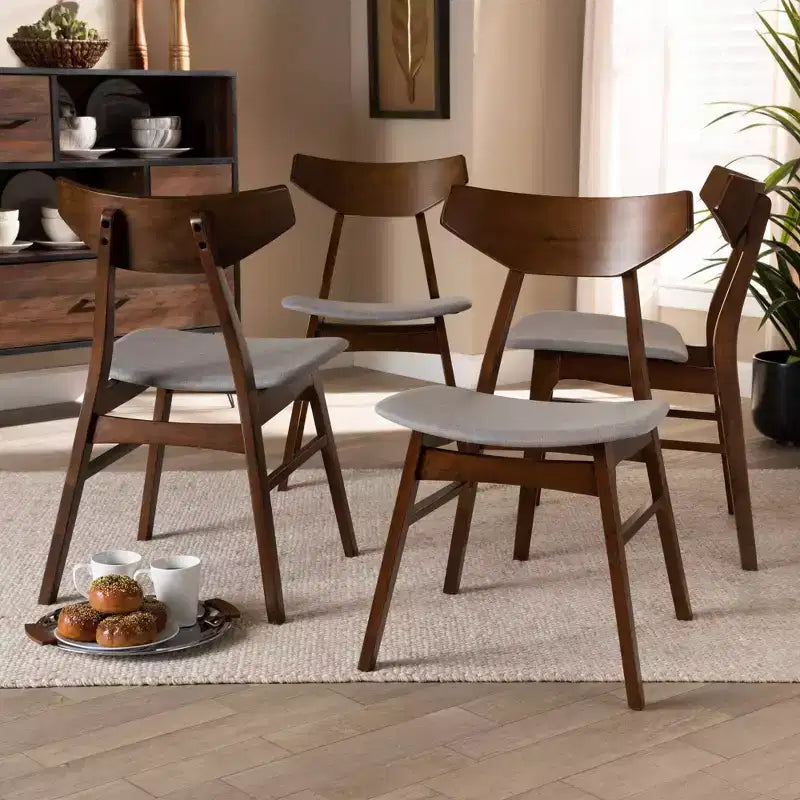 Set di 4 sedie da pranzo Danica – Sedie laterali moderne imbottite per sala da pranzo