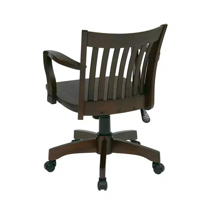 Sedia da banchiere in legno Deluxe – Classica sedia direzionale con struttura in legno