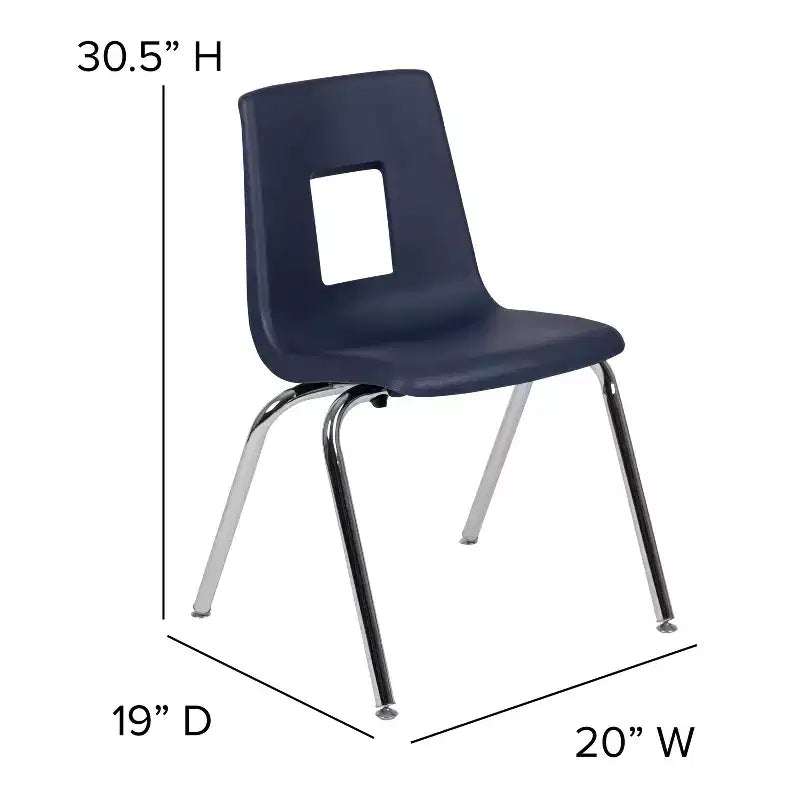 Sedia scolastica impilabile per studenti Flash Furniture Advantage - 18 pollici