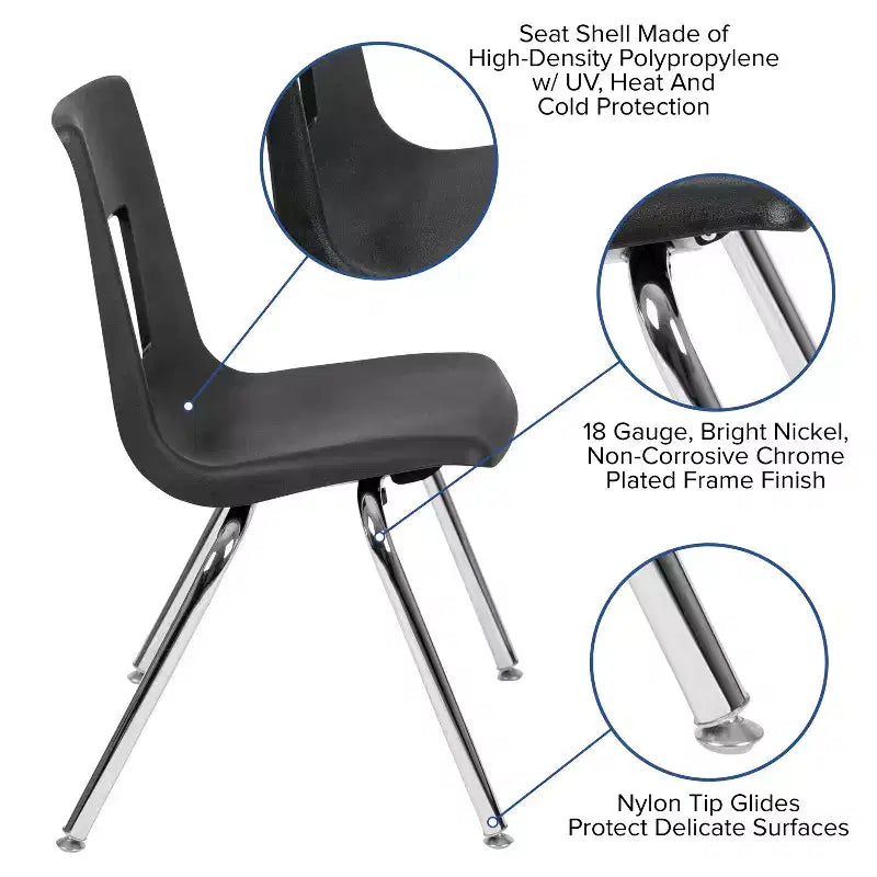 Sedia scolastica impilabile per studenti Flash Furniture Advantage - 18 pollici