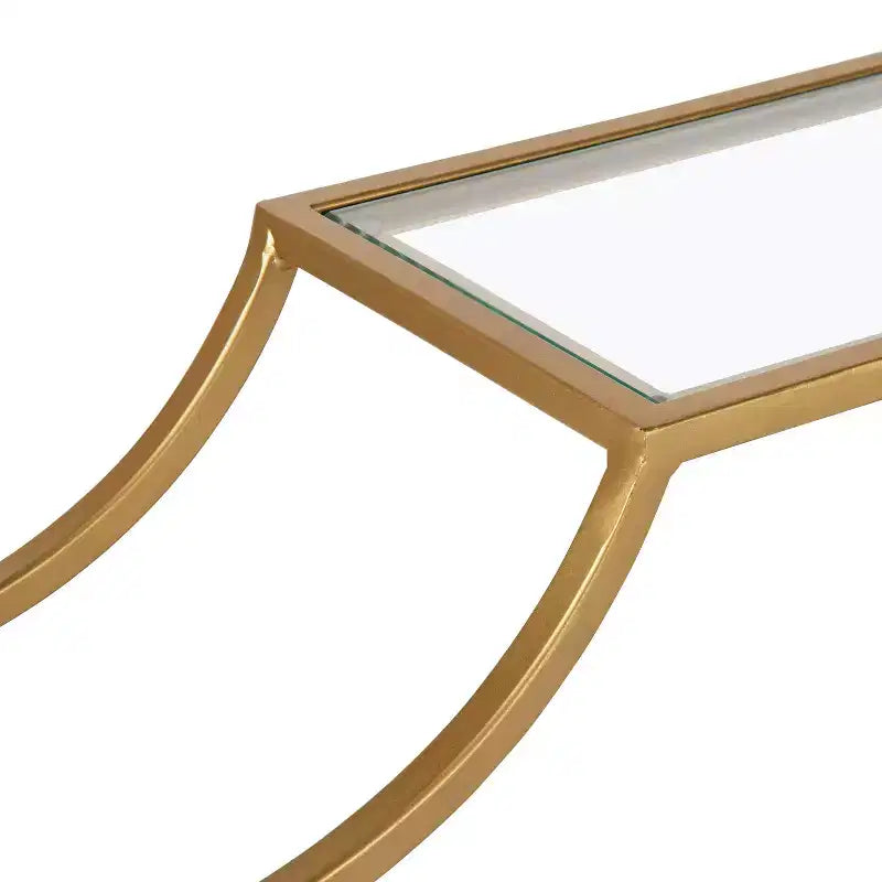Set di 2 mensole da parete moderne Glam in metallo – Mensole decorative, finitura oro