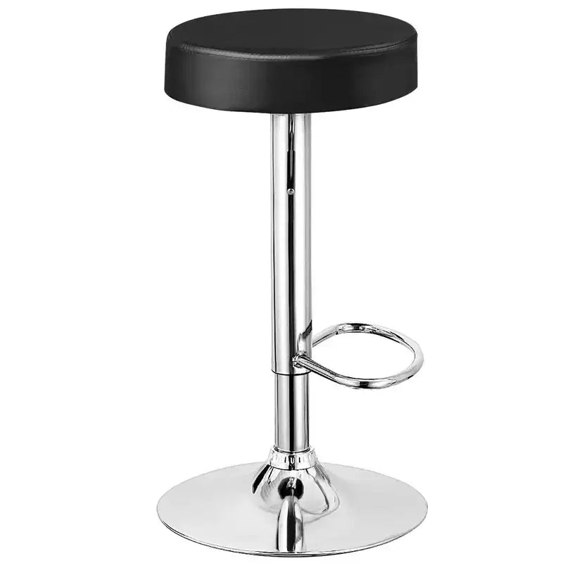 Costway Sgabello da Bar Girevole Regolabile in Pelle PU con Poggiapiedi Tondo Bianco\Nero\Rosso 1 pz