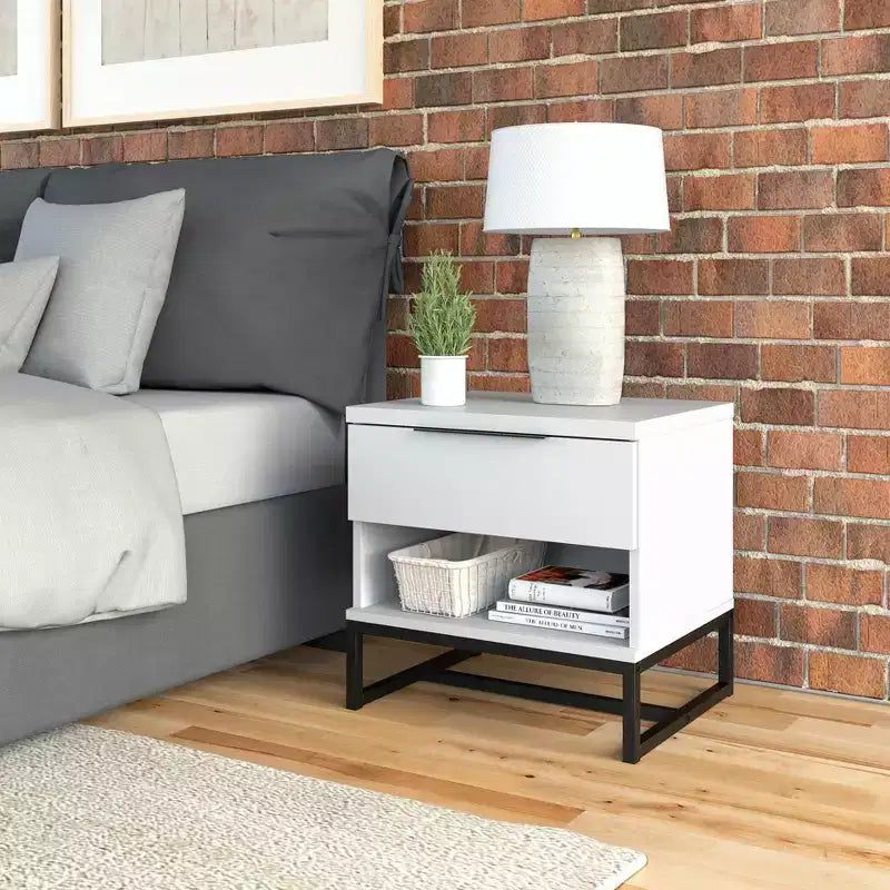 Comodino moderno con cassetto – Comodino con cassetto, design contemporaneo