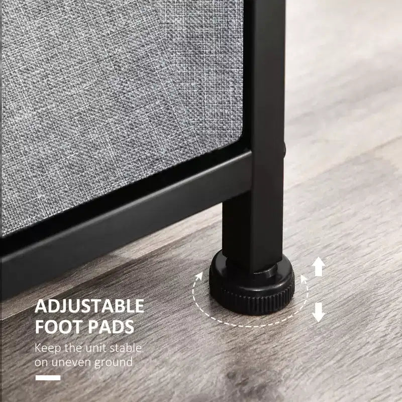 Cassettiera in tessuto HOMCOM a 8 cassetti – Mobile contenitore a 3 livelli con struttura in acciaio per camera da letto e corridoio