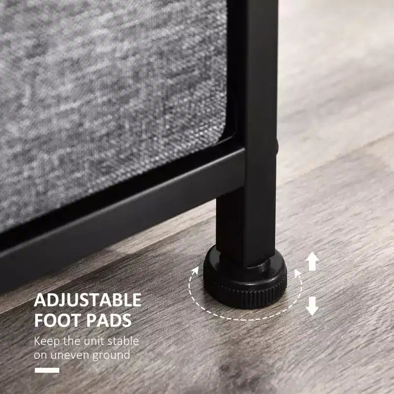 Cassettiera in tessuto HOMCOM a 8 cassetti – Mobile contenitore a 3 livelli con struttura in acciaio per camera da letto e corridoio