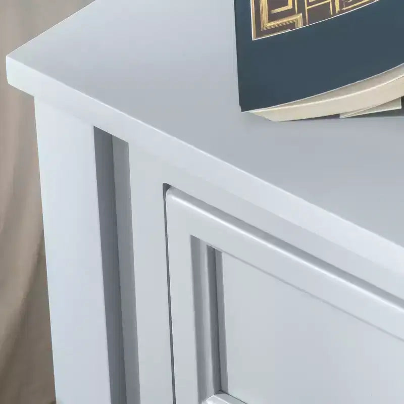 HOMCOM Tavolino d'Appoggio per Divano con Cassetto e Ripiano Inferiore, Grigio