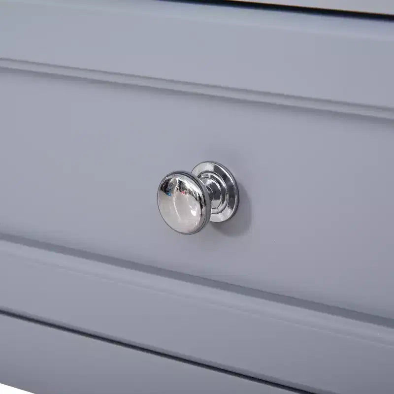 HOMCOM Tavolino d'Appoggio per Divano con Cassetto e Ripiano Inferiore, Grigio