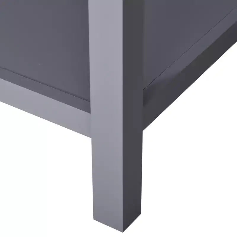 HOMCOM Tavolino d'Appoggio per Divano con Cassetto e Ripiano Inferiore, Grigio