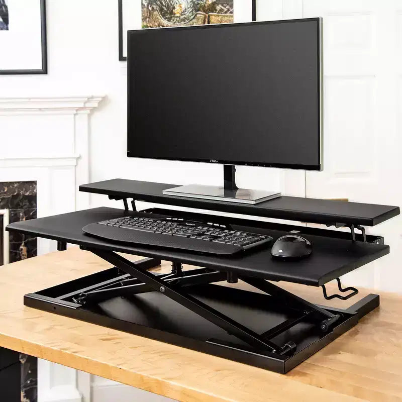 Stand Up Desk Store AirRise Convertitore per scrivania regolabile in altezza con supporto per monitor