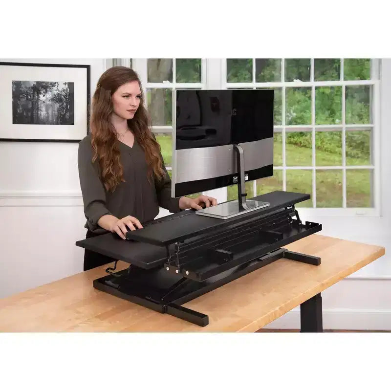 Stand Up Desk Store AirRise Convertitore per scrivania regolabile in altezza con supporto per monitor