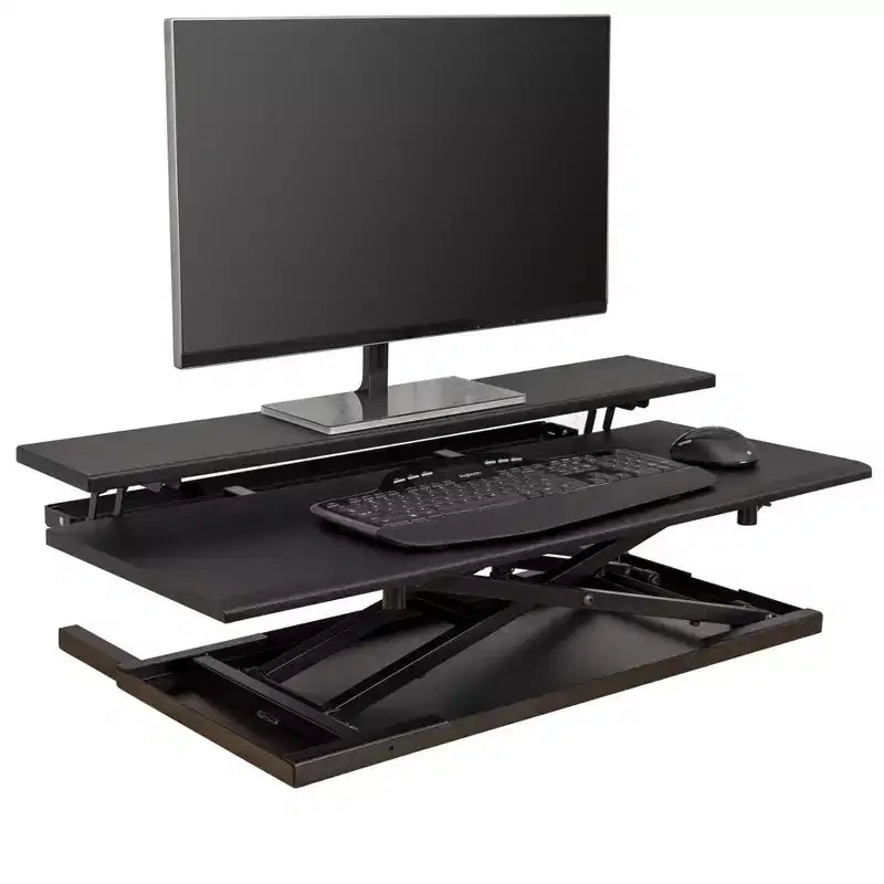 Stand Up Desk Store AirRise Convertitore per scrivania regolabile in altezza con supporto per monitor