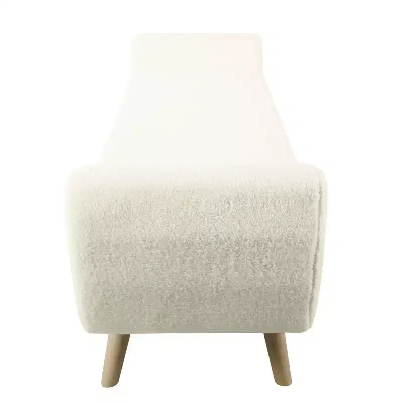 Panca Contenitore Moderna HomePop con Gambe in Legno
