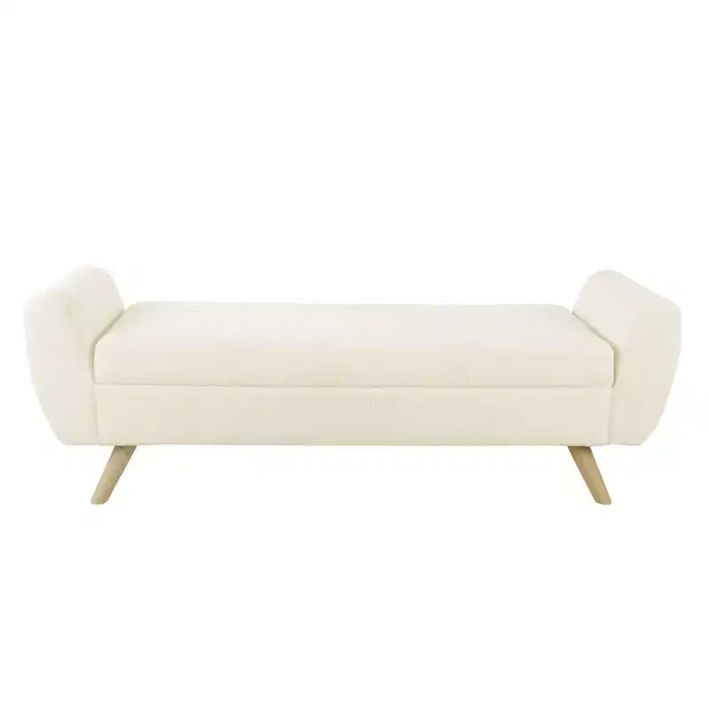 Panca Contenitore Moderna HomePop con Gambe in Legno
