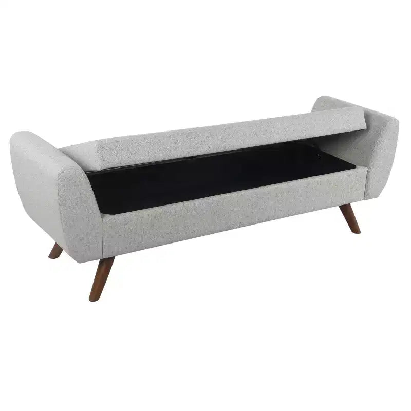 Panca Contenitore Moderna HomePop con Gambe in Legno