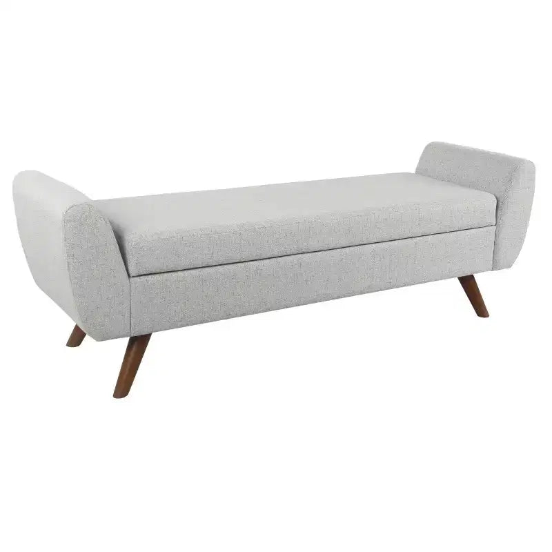 Panca Contenitore Moderna HomePop con Gambe in Legno