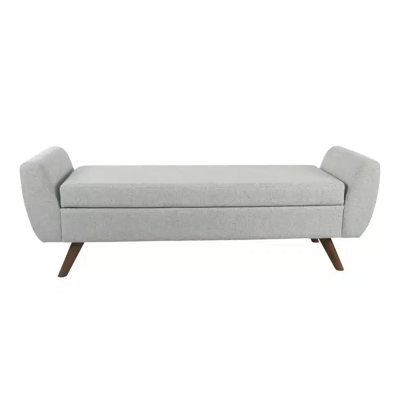 Panca Contenitore Moderna HomePop con Gambe in Legno
