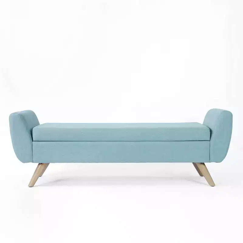 Panca Contenitore Moderna HomePop con Gambe in Legno