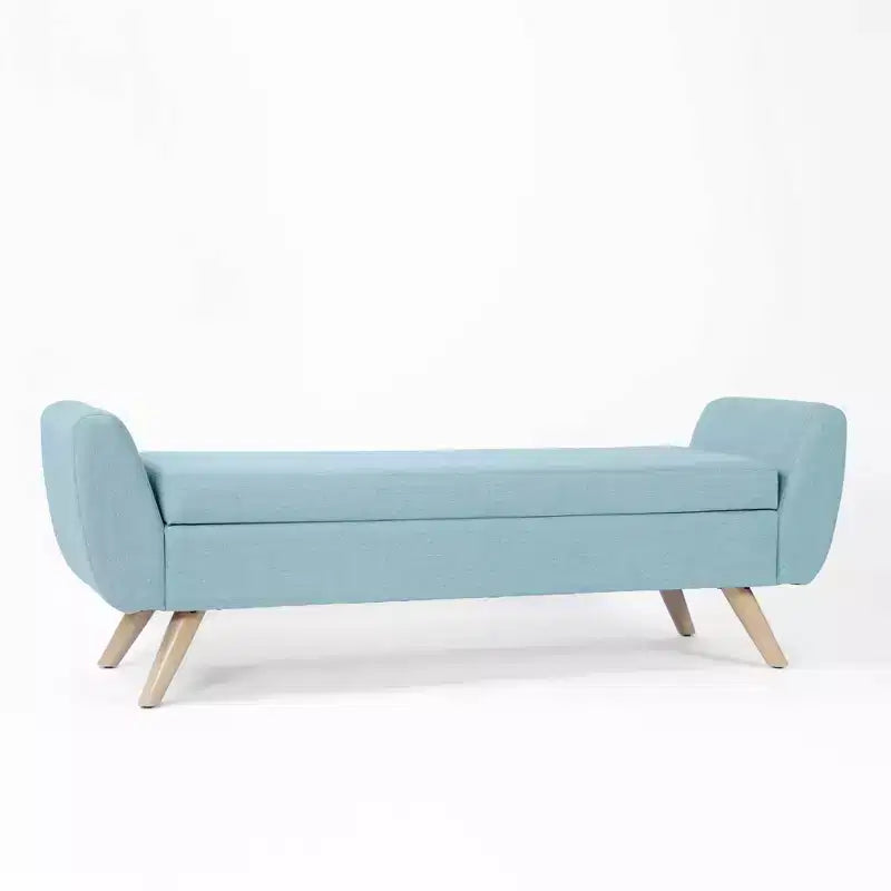 Panca Contenitore Moderna HomePop con Gambe in Legno