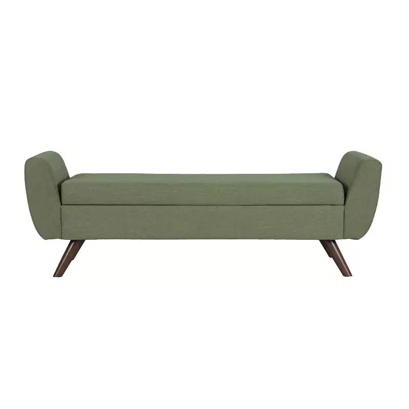 Panca Contenitore Moderna HomePop con Gambe in Legno