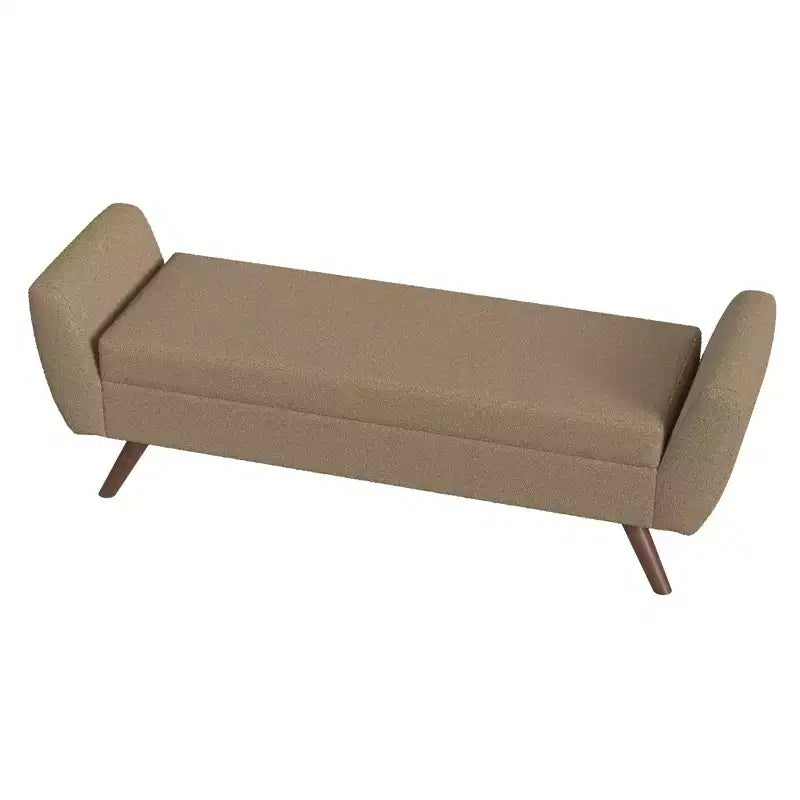 Panca Contenitore Moderna HomePop con Gambe in Legno