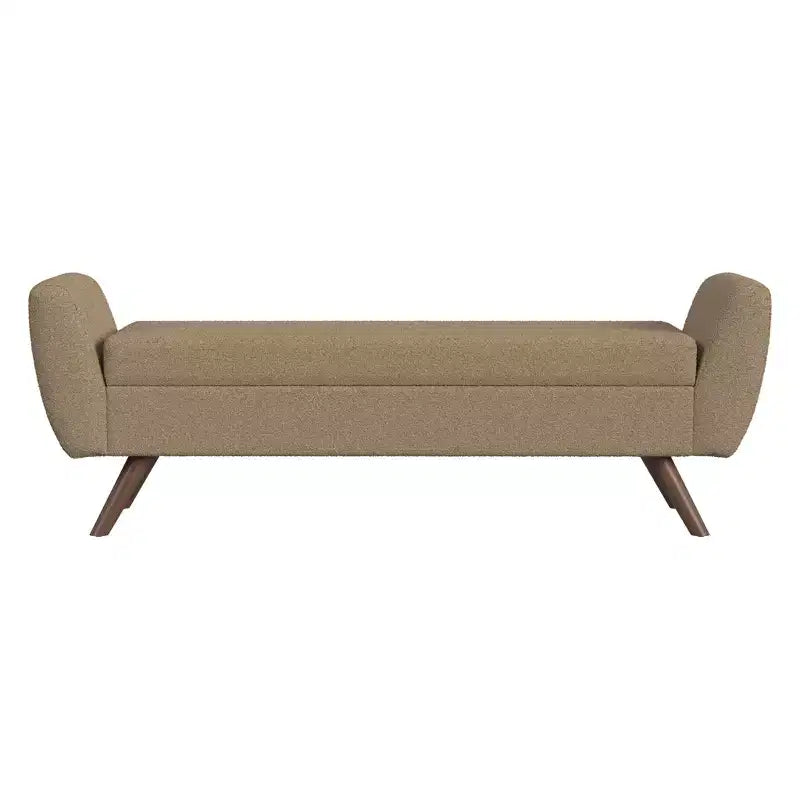 Panca Contenitore Moderna HomePop con Gambe in Legno